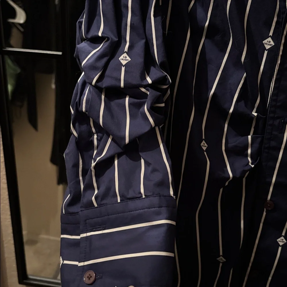 10 Crosby Derek Lam Blue and White Striped Dress - Picture 7 of 10